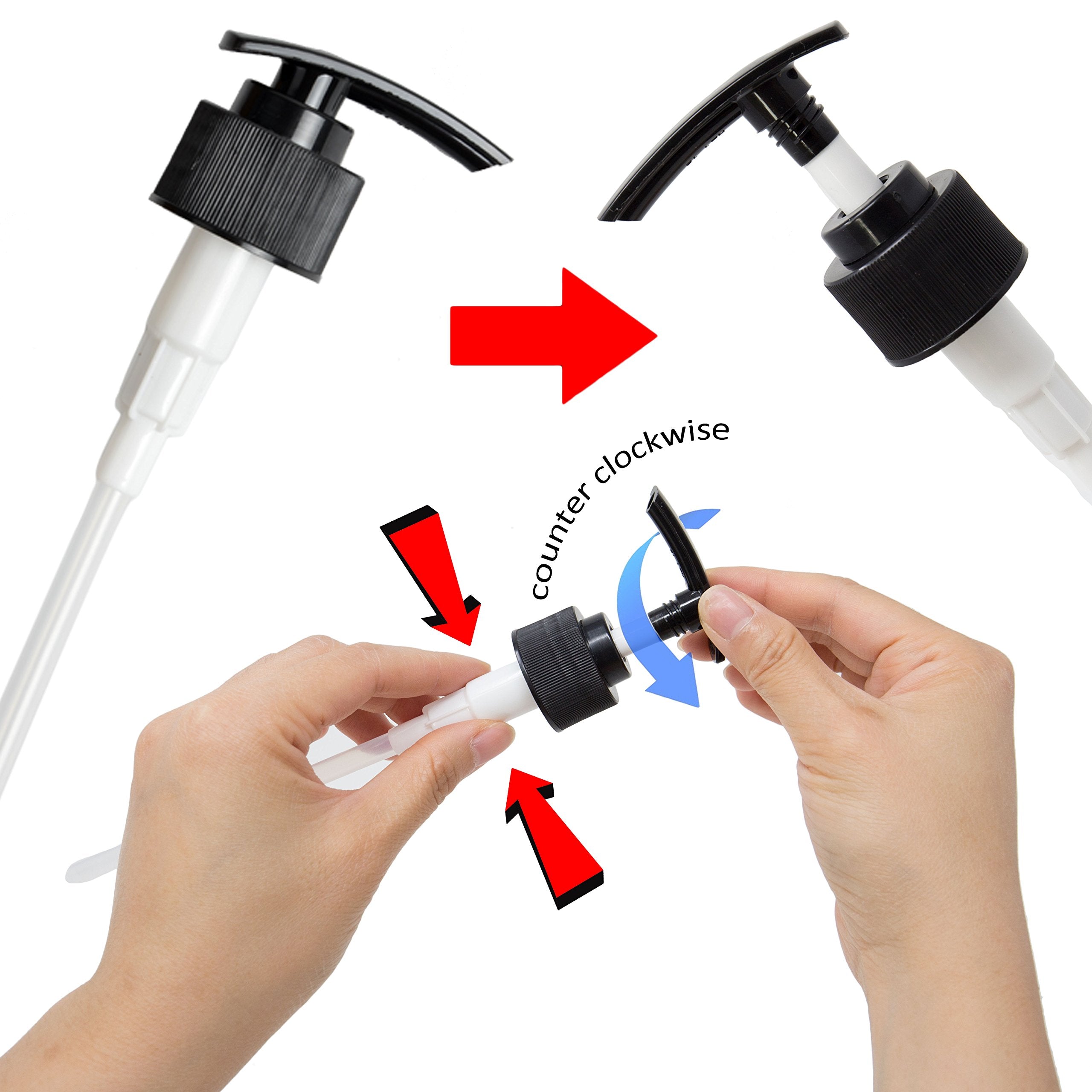 Youngever 6 Pack Blue Plastic Pump Bottles, Refillable Plastic Pump Bottles For Dispensing Lotions, Shampoos, Hand Sanitizer And